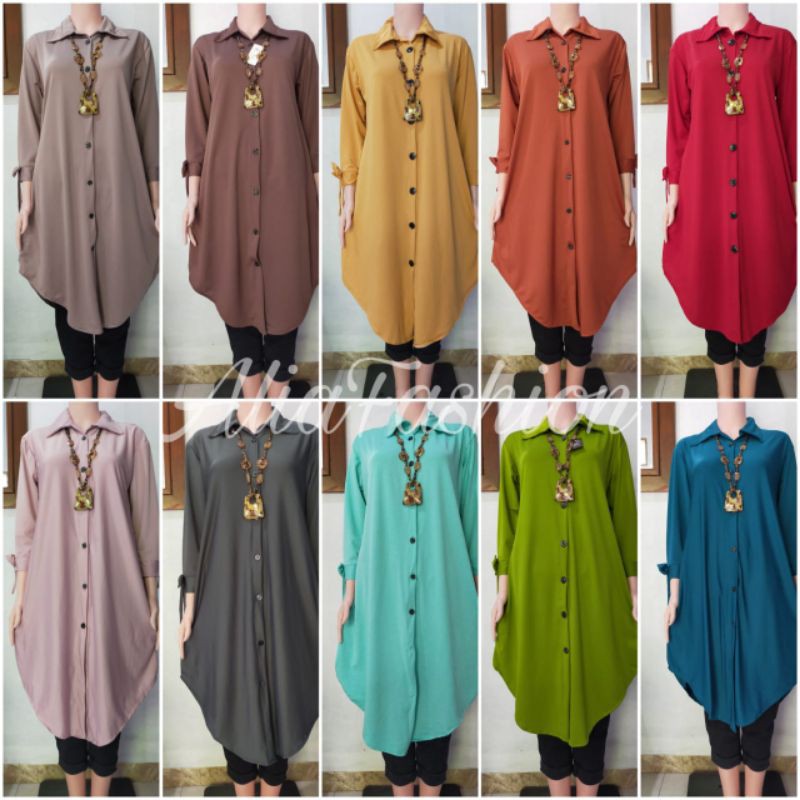 COD TUNIK PITA POLOS Bhn Lemonskin Melar bisa ecer |oshin grosir kudus