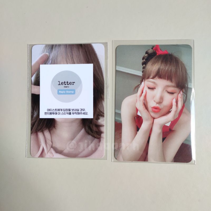 BOOKED WENDY LETTER PHOTOCARD