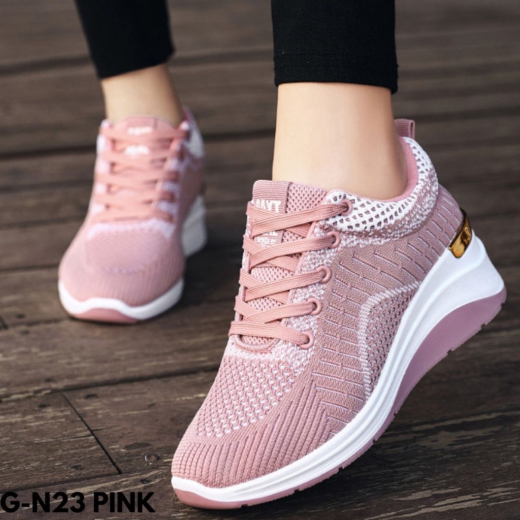 SNEAKERS TALI WANITA HIGHSOLE IMPORT NYAMAN GAUL KUALITAS BAGUS ELASTIS ANTI SLIP KEKINIAN GN23 VALERY