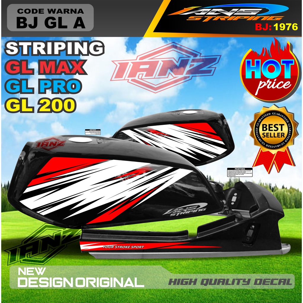 STRIPING LIST BODY GL MAX GL PRO TERMURAH / STRIPING GL MAX TERBARU / STIKER MOTOR