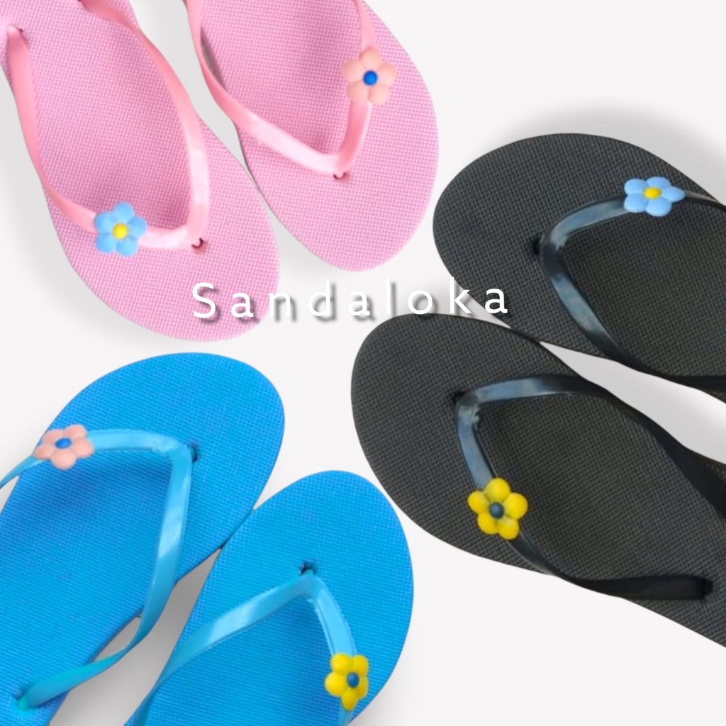 Sandal Wanita Cantik Bunga | Sendal Jepit Flower