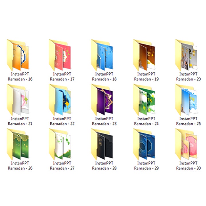 30 TEMPLATE  PPT IDUL FITRI | TEMPLATE VIDEO RAMADHAN VERSI SQUARE + TUTORIAL