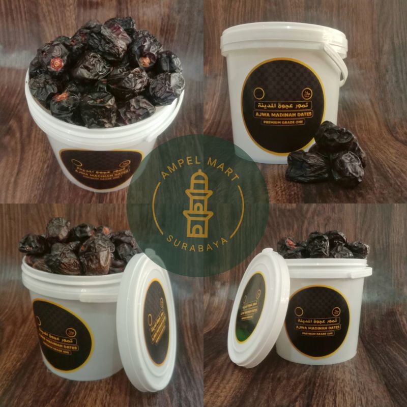 

Kurma Ajwa Ember Ajwa Madina Dates Premium Grade One ORIGINAL Ajwa Ember 850 gram