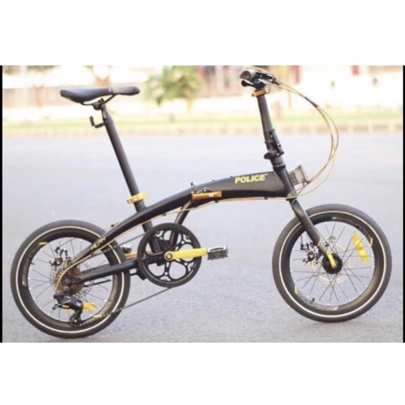 Khusus Gojek/Grab Instan Sepeda Lipat Element Police Milan 8 speed 20 inch Rans raffi & original milan garansi resmi SNi-Original Milan