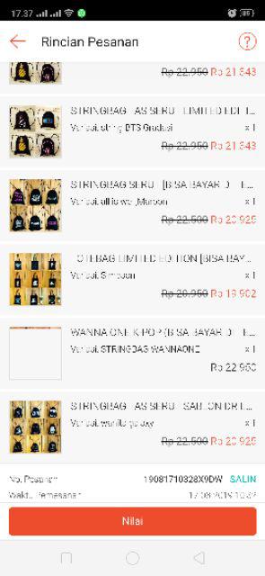 Stringbag Enjoy The Ride Vespa (bisa Bayar Di Tempat) Bahan Drill Halus Premium