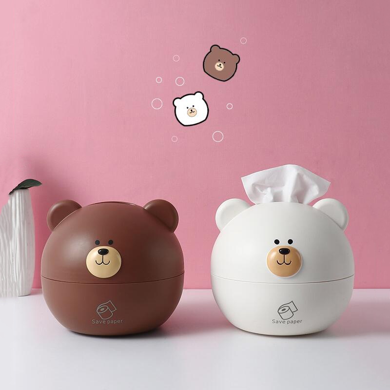 Kotak Tisu Unik Lucu Karakter Beruang Teddy Bear Grizzly Ice Bear Tissue Roll Box We Bare Bears