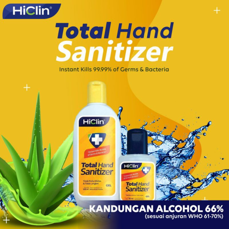 Hiclin Hand Sanitizer 30 Ml - 100 Ml