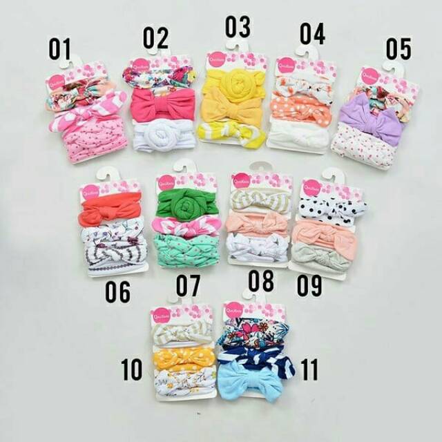 Bandana Bayi - Bando Bayi Headband Baby Import isi 3 C1426