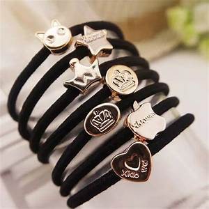 Ikat Rambut Korea Karet Gelang Eksklusif Hitam Aksesoris Rambut
