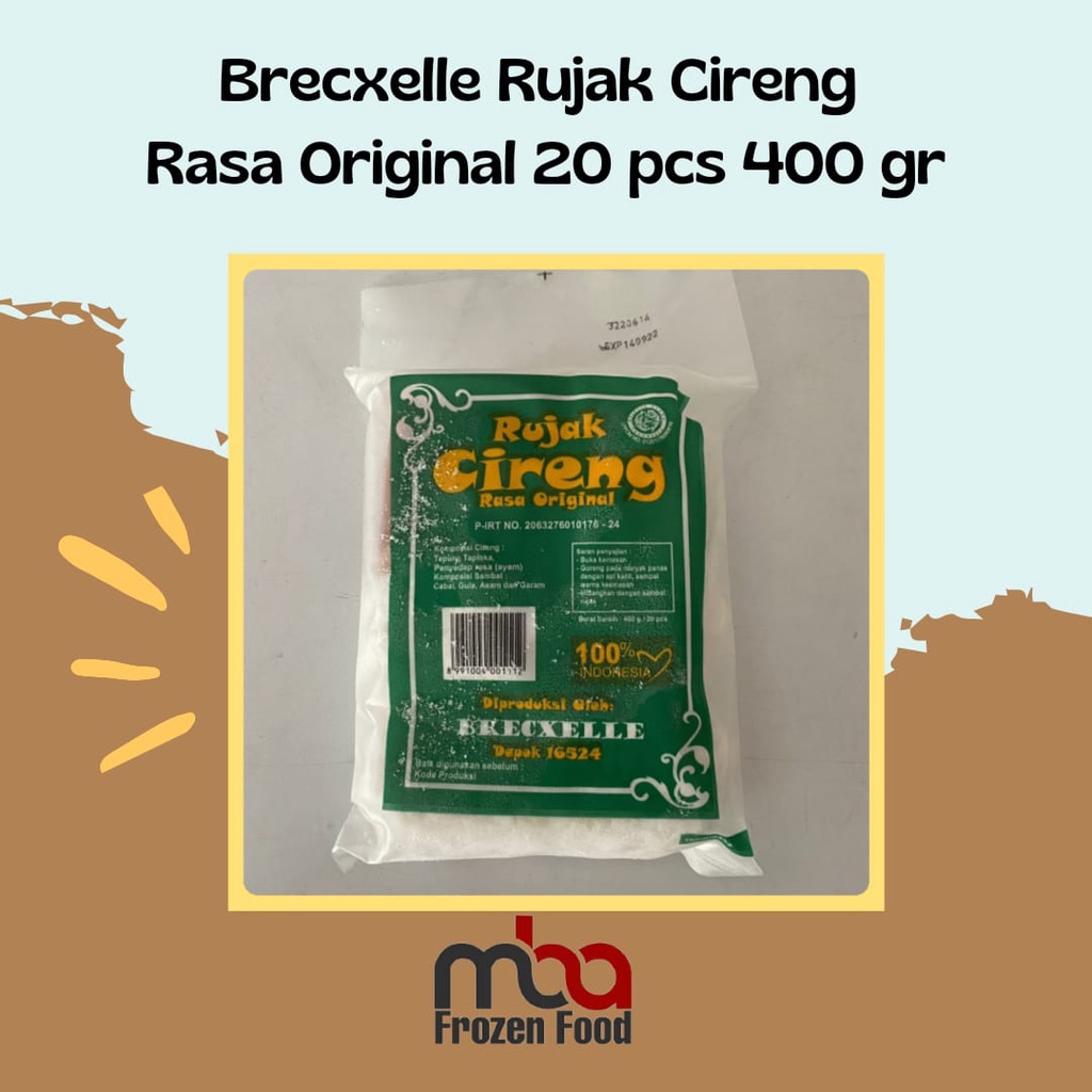 Brecxelle Rujak Cireng Rasa Original 20 pcs 400 gr FROZEN FOOD