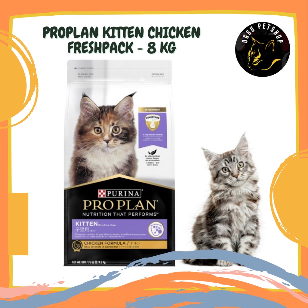 [EKSPEDISI] PRO PLAN Kitten Chicken Formula Proplan Makanan Kucing  Freshpack 8 Kg