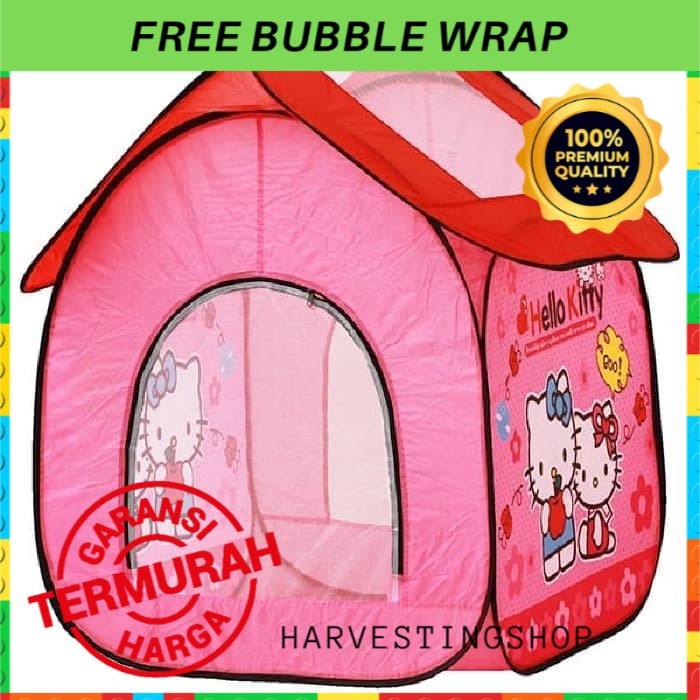 Tenda Bermain Kado Mainan Anak Karakter Hello Kitty Perempuan Cewek Jumbo 3 4 5 6 9 Tahun