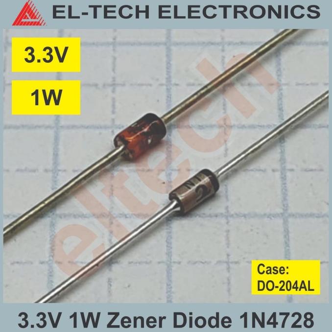 Jual 33v 3v3 1n4728 Zener Diode 1w 1 Watt 1watt Elt3ch Berkualitas