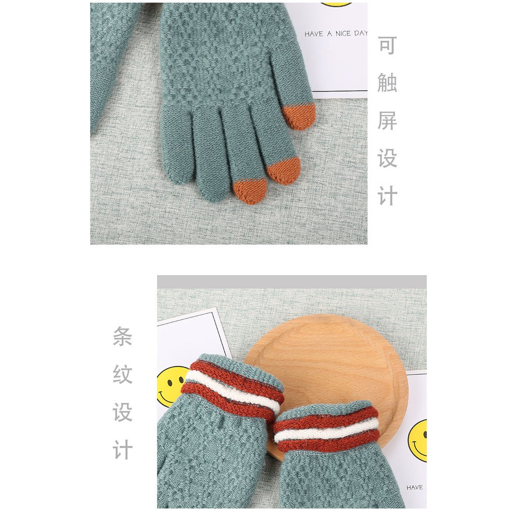 KN-23 sarung tangan musim dingin winter gloves rajut knit touch screen