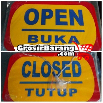  Gantungan  Buka Tutup Open  Close  Petunjuk Akrilik jumbo 