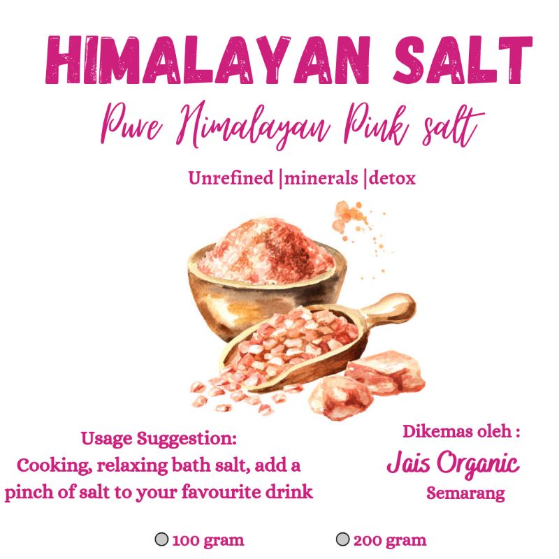 Himalayan Pink Salt / Garam Himalaya 100 gram