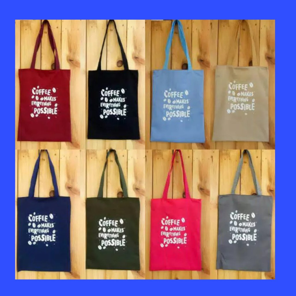 [BISA COD] NEW COFFEE [CASUAL] TOTEBAG DRILL COFFEE