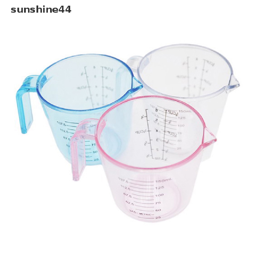 Sunshine 150ml Gelas Takar Bahan Plastik Transparan Dengan Gagang Untuk Dapur