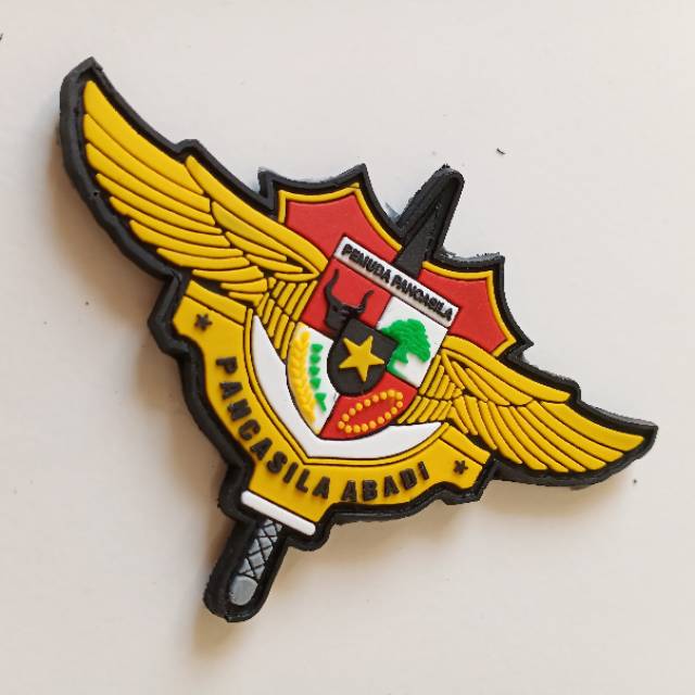 Patch rubber LOGO PP ( PEMUDA PANCASILA ) WINGS/tempelan karet emblem velcro