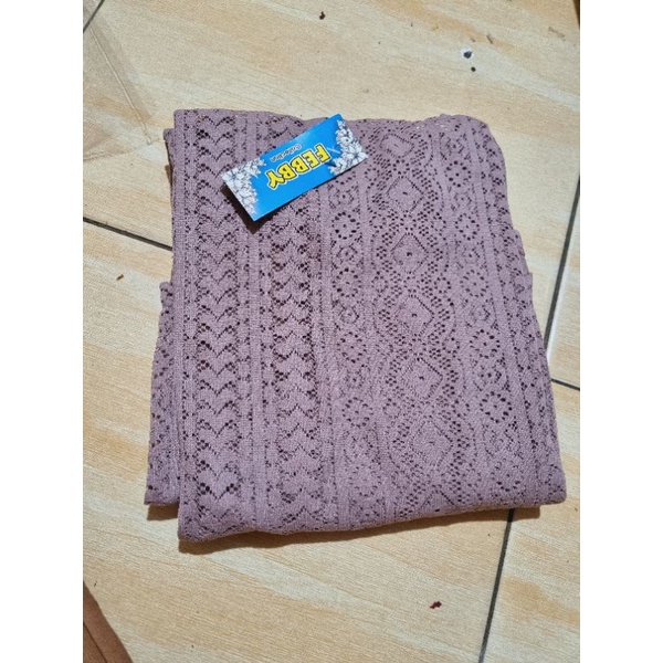 OUTER BROKAT KERUT// KARDIGAN BRUKAT // ATASAN BRUKAT KERUT // KARDIGAN OVERSIZE-Lavender