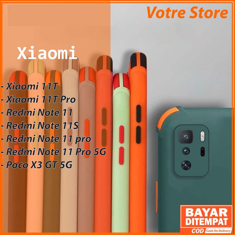 Casing 2Tone Color Pastel Macaron Xiaomi 11T 11T Pro Redmi Note 11 Note 11S Note 11 Pro 4G 5G Poco X