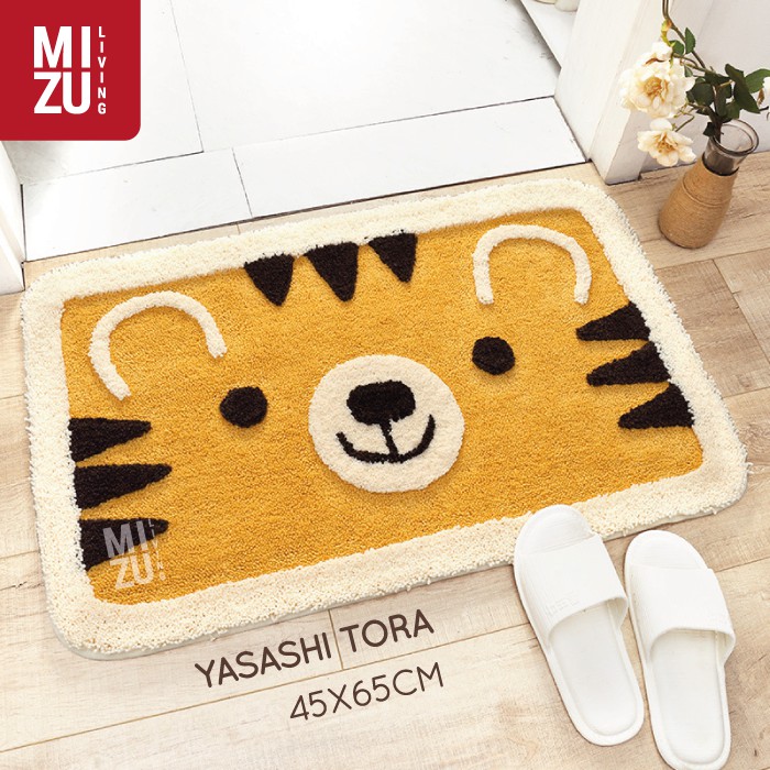 YASASHI TORA Indoor House Mat Keset Bulu Rumah Kamar Mandi Serbaguna Cute Animals Anti-Slip 45X65cm