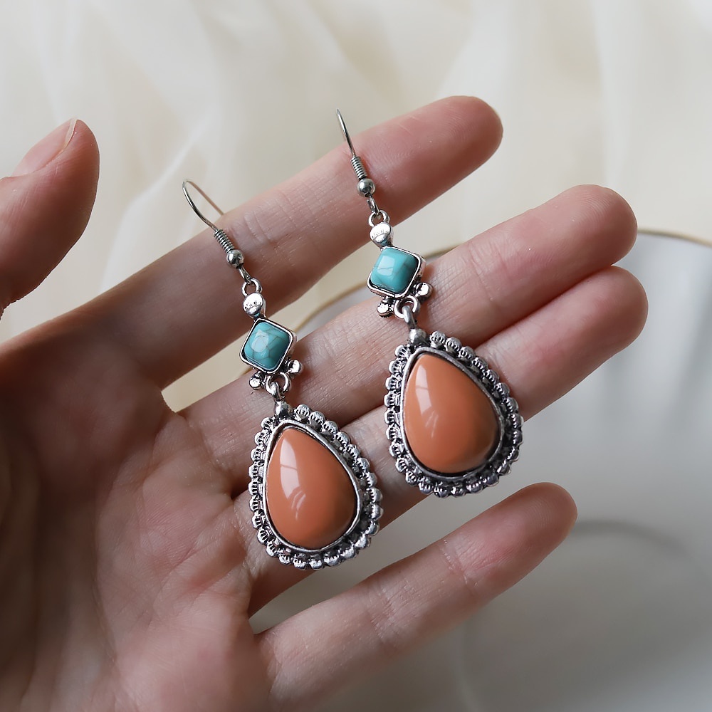 Anting Gantung Panjang Model Bunga Gaya Vintage Bohemian Untuk Wanita