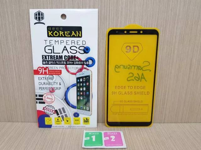 KOREAN Tempered Glass Samsung A6S 6.0&quot; FULL SCREEN TG 5D Samsung A6S FULL GLUE Anti Gores Kaca