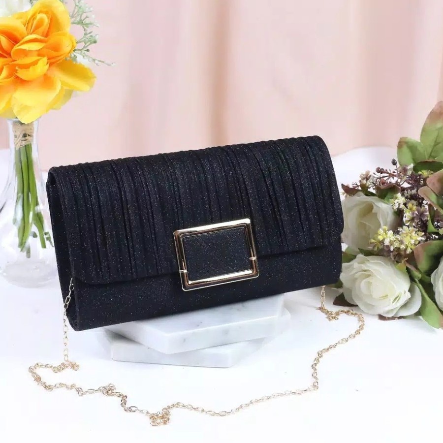 Clutch Pesta Kondangan Wanita Elegan RICHY TAS WANITA CLUTCH PESTA/KONDANGAN GLITTER SERIES 4 WARNA 
