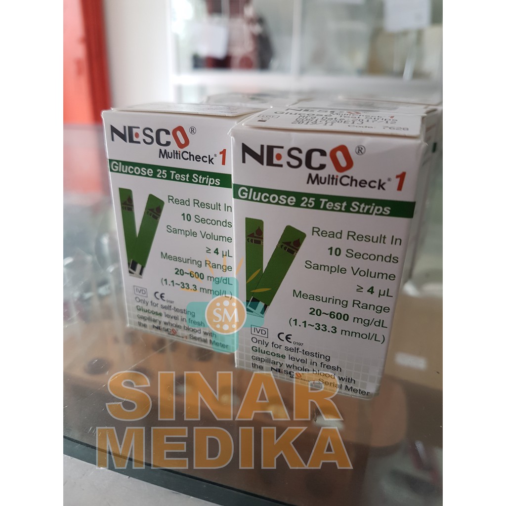 STRIP GULA DARAH NESCO MULTICHECK / BLOOD GLUCOSE TEST STRIPS / STIK GLUKOSA GDS REFILL ISI ULANG