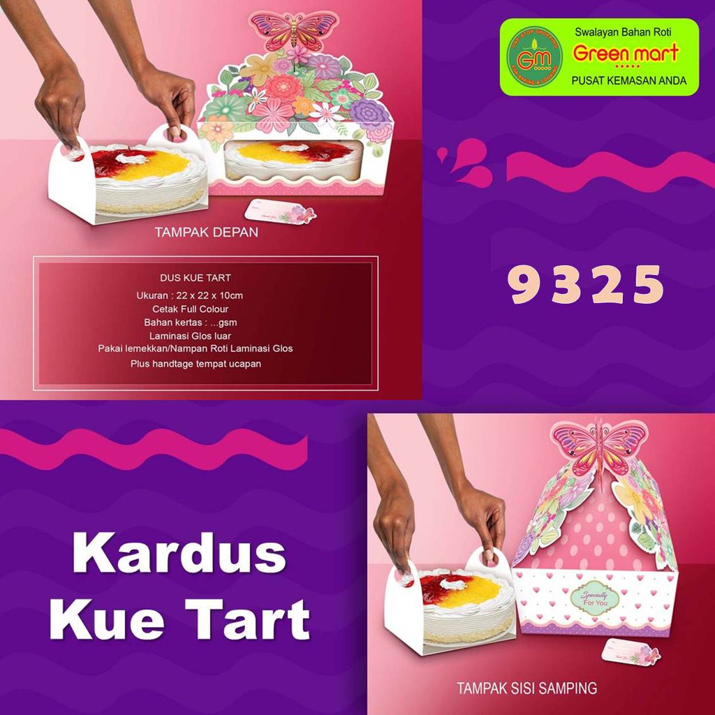 

MODEL TERBARU!!! Box Kardus Kotak Kue Tart Motif Kupu Kupu Ukuran 22x22x10 Cm 1 Pack Isi 2 Pcs. 9325