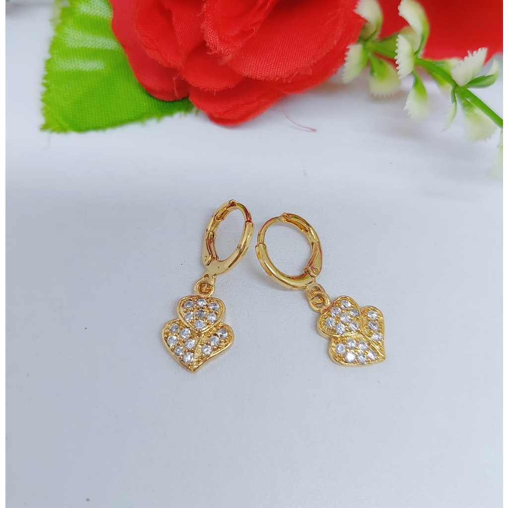 Anting xuping permata full lapis emas A001-A004