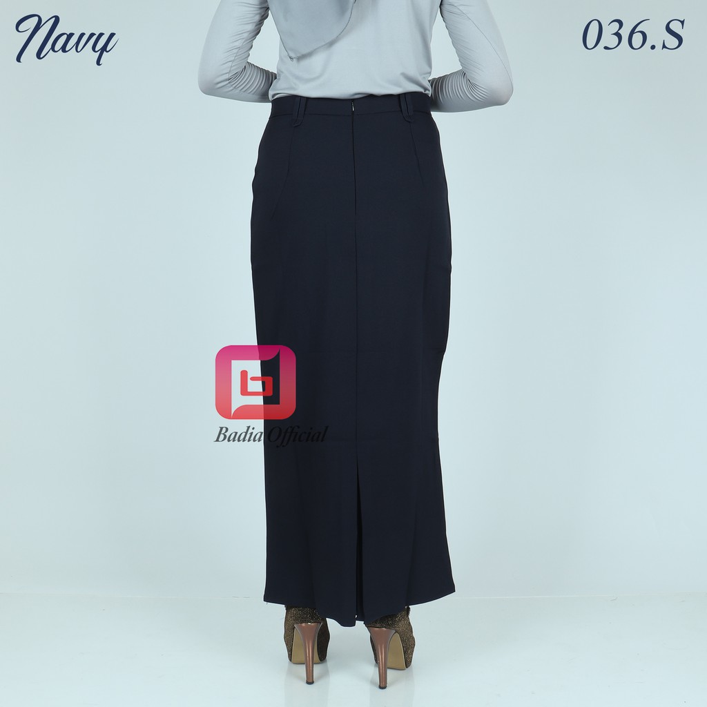 rok span panjang formal jumbo wanita pinggang resleting premium