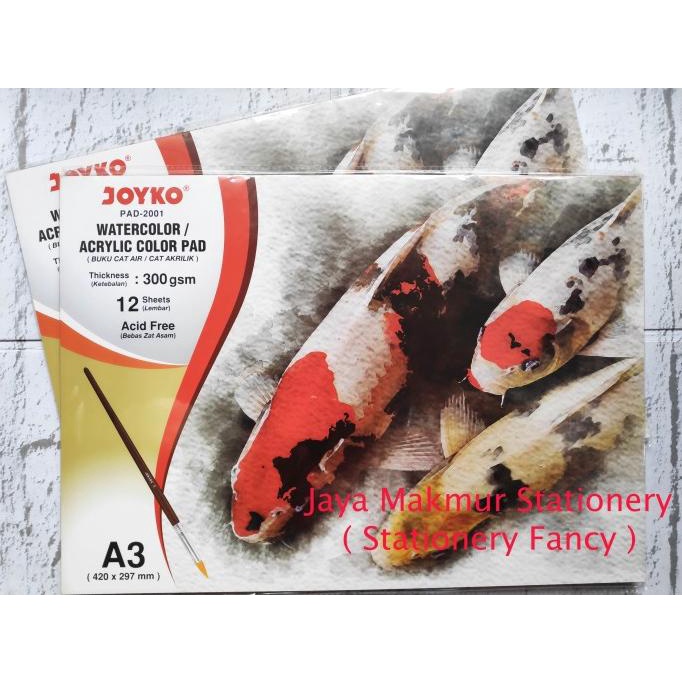 

Buku Cat Air / Akrilik Ukuran A3 12 Lembar - Joyko Pad-2001