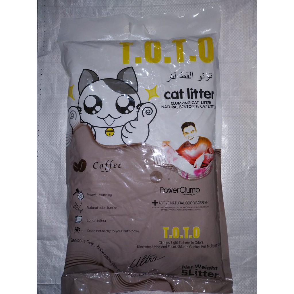 Pasir Kucing Merk TOTO 5 Liter - Gumpal Wangi