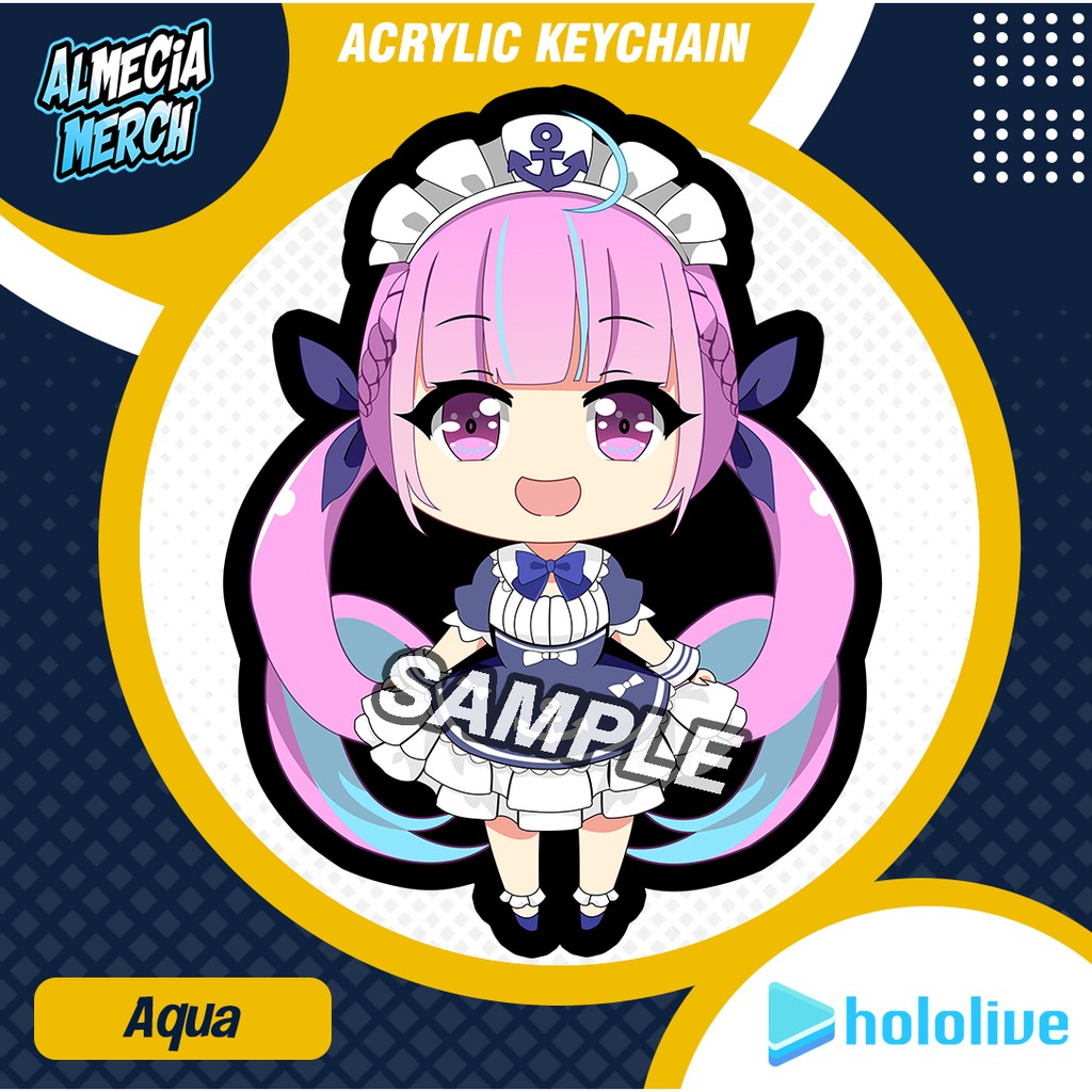 Gantungan Kunci Hololive Minato Aqua / Keychain Vtuber Aqua Minato / Ganci Hololive