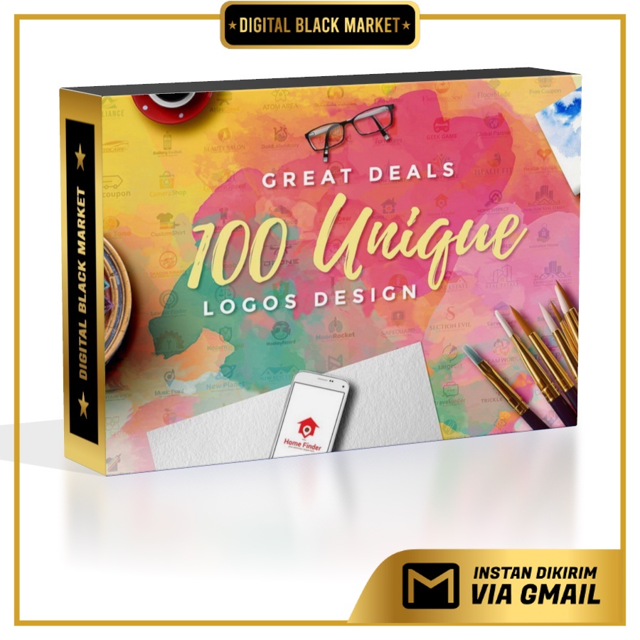 100 Unique Logo Bundle - Photoshop &amp; Illustrator