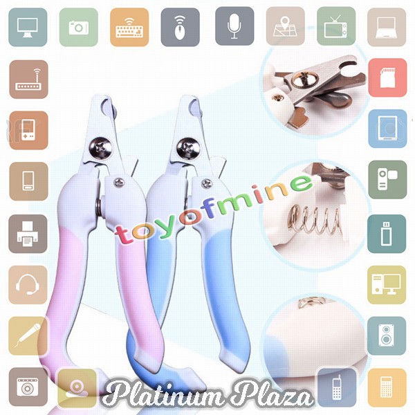 YZHTBRUSH Gunting Kuku Anjing Kucing Kelinci Stainless Steel - 5X - Blue`EU09KV-