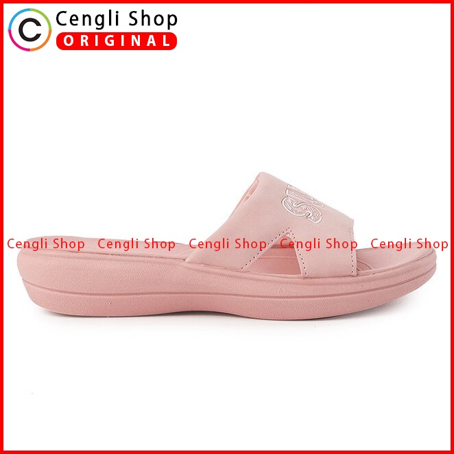 SANDAL SLIDE HUSH PUPPIES WANITA ORIGINAL CASUAL TERBARU PINK HW08