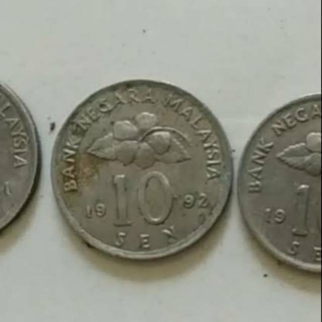 Uang kuno Koin 10 sen Malaysia