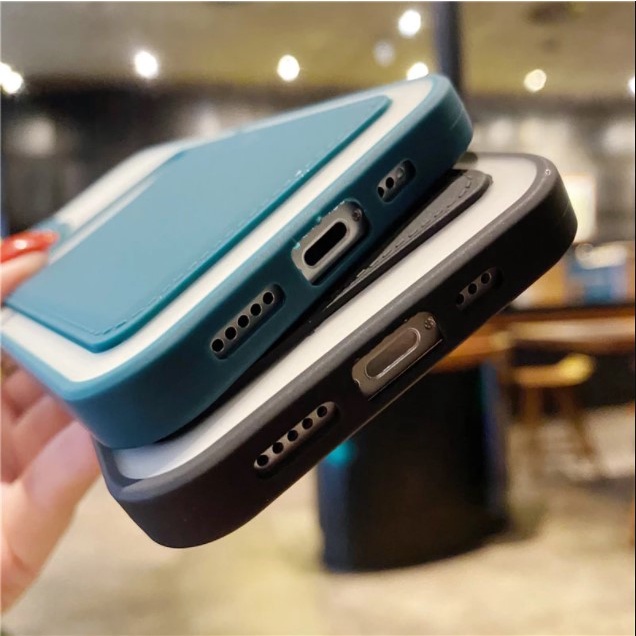 Soft Case Realme C21 C21Y Colored Clear Card Slot TPU Casing Holder Simpan Kartu