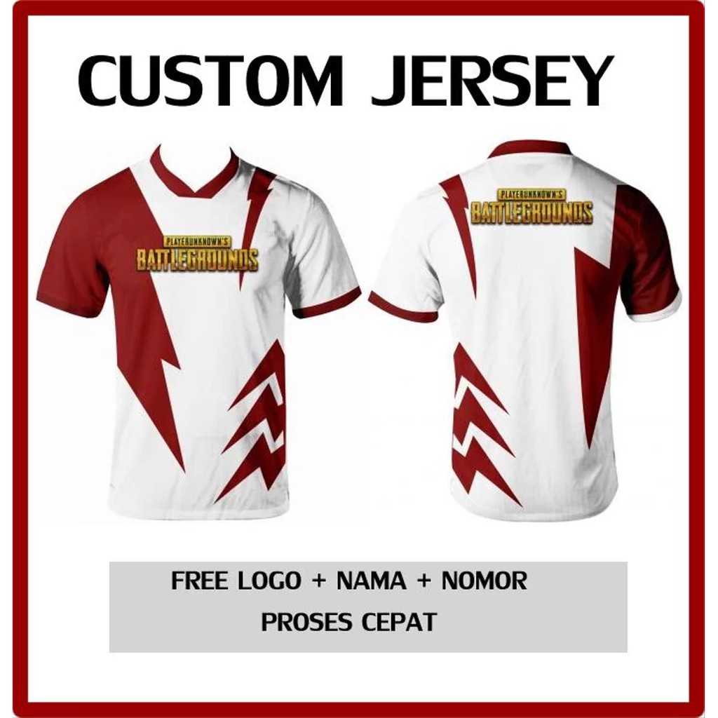 Baju Kaos Jersey Gaming PUBG Versi 227 Printing Custom - Baju Esports Gamers Custom