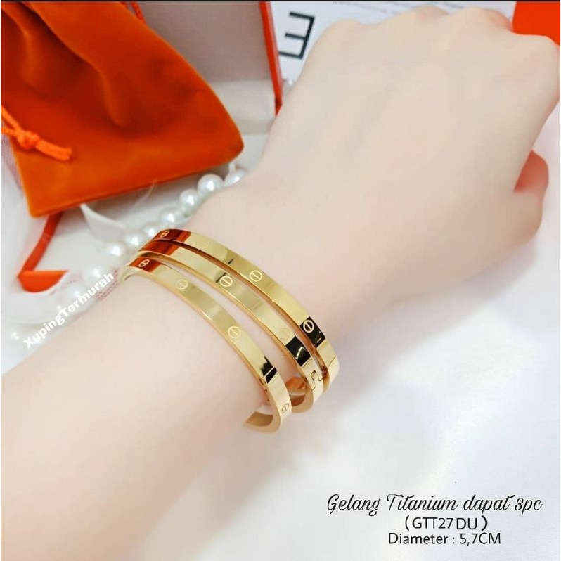 Gelang Titanium dapat 3 gelang Gtt27 EL