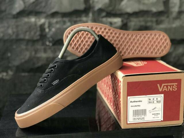 SEPATU43 VANS AUTHENTIC FULL BLACK HITAM POLOS WHITE PUTIH OLDSKOOL ERA SK8 PREMIUM BNIB ICC IFC DT