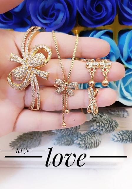 Xuping set perhiasan lapis emas 24k 0715i