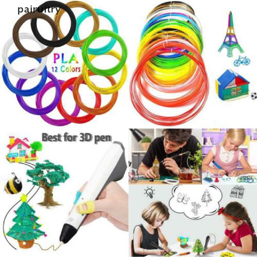 Prt Filamen 12 Warna 1.75Mm 3m Per Color Untuk Pen Printer 3D PRT