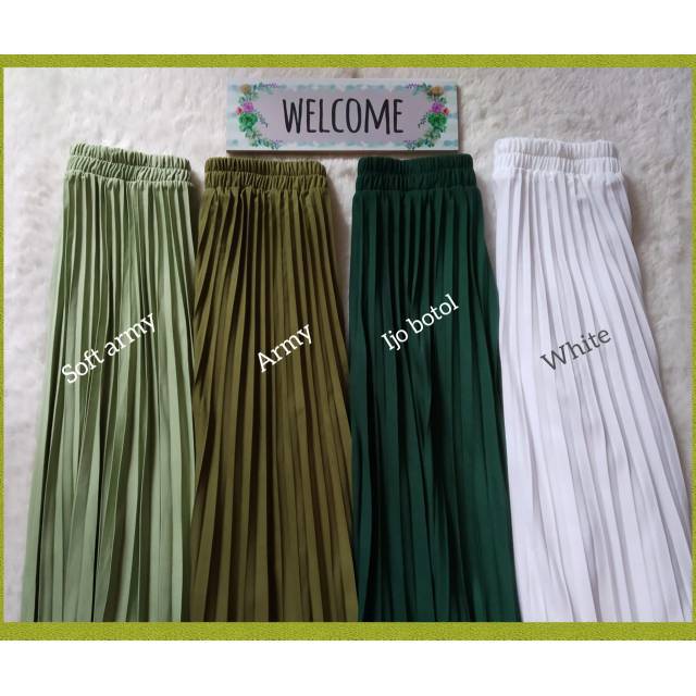  Rok  plisket  premium PUTIH ada READY SESUAI VARIASI STOCK 