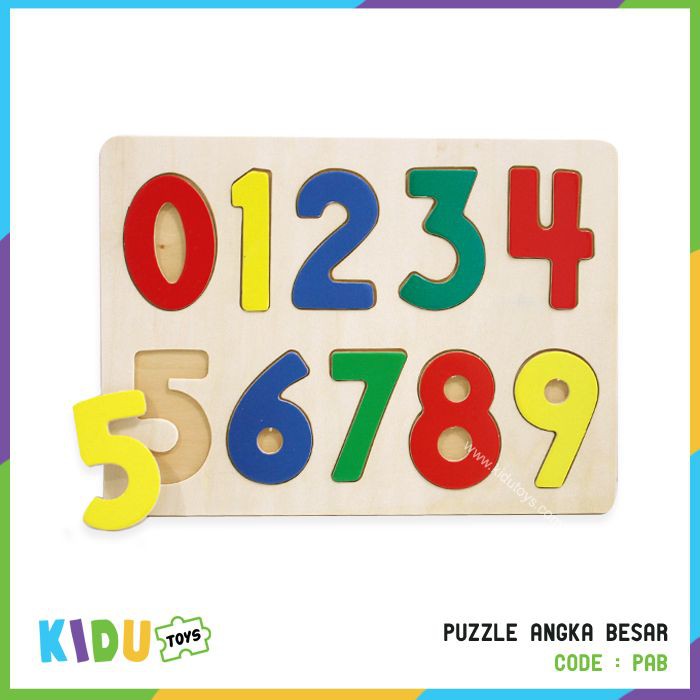 Mainan Kayu Edukasi Anak Puzzle Huruf Angka / Wooden Toys Puzzle Kidu Toys