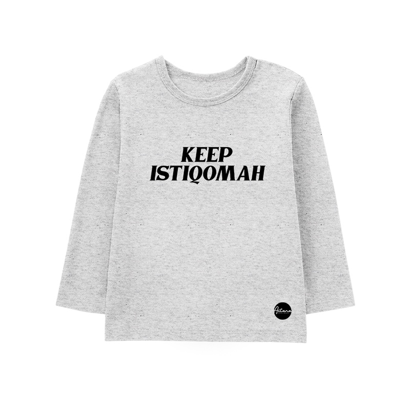 Aitana - Baju Kaos Muslim Keluarga Bayi Anak Dewasa Istiqomah Bahan Cotton Combed 30s