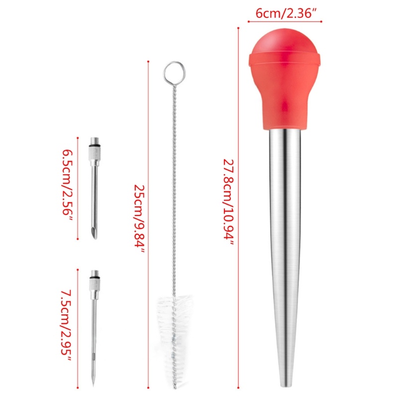 Zzz Baster / Baster / Suntikan Bahan Stainless Steel + Silikon Untuk Memasak / Membuat Kue